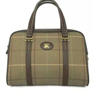 Vintage Burberry Boston Bag |  Khaki Nova Check pattern